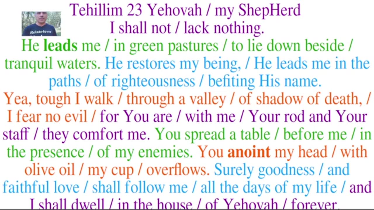 Psalm 23 for children led by God at Relate4ever