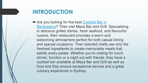 Best Cocktail Bar in Barangaroo