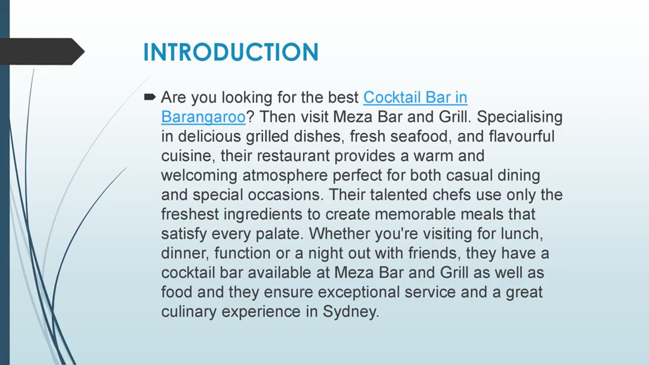 Best Cocktail Bar in Barangaroo