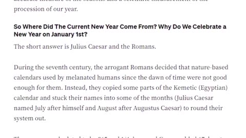 Everything You Have Been Taught About The New Year Calendar Is Wrong