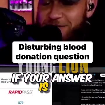 Disturbing blood donation question