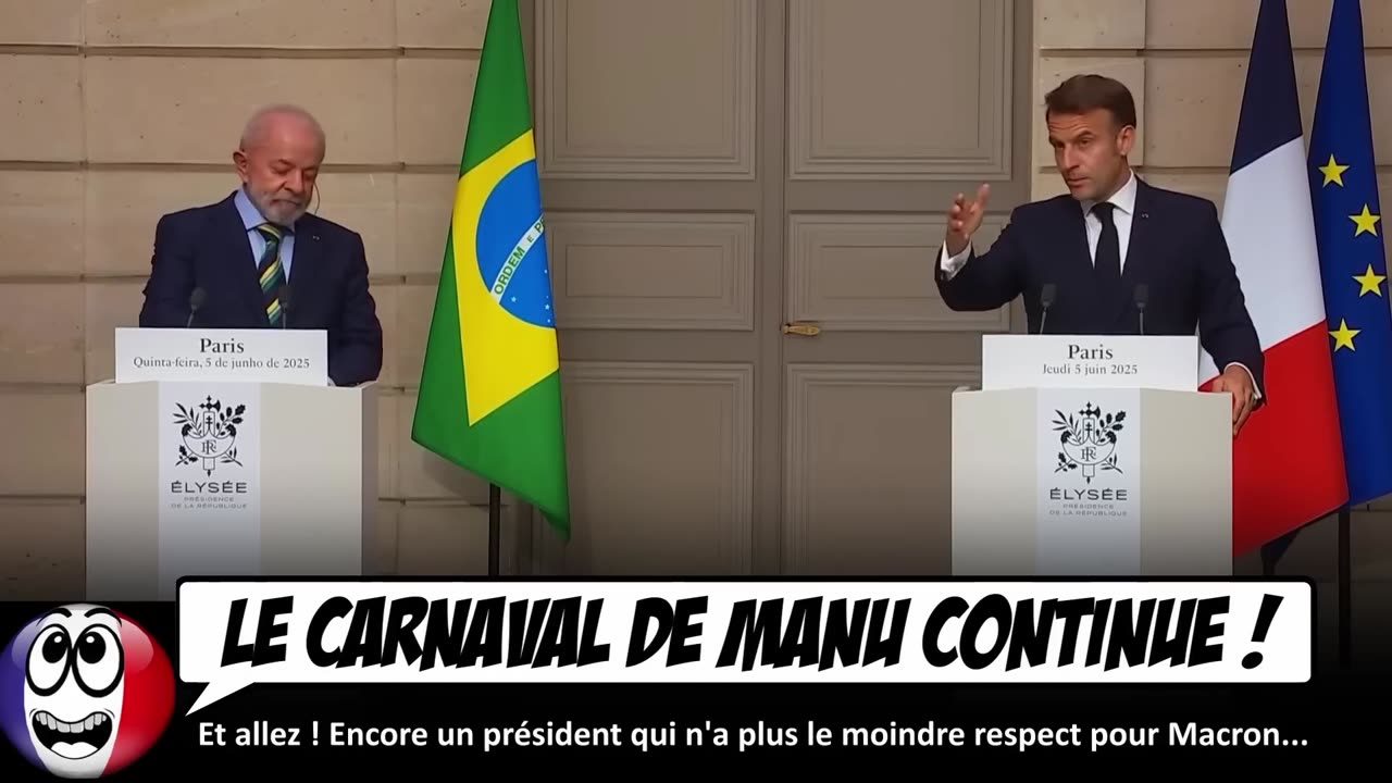 Macron se fait CHAMBRER par le président brésilien Lula.