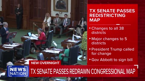 📌Texas Senate passes redrawn congressional map, favoring Republicans