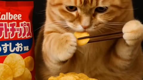 "Cats Eat Special Chips 🍟🐱 | Funny Snack Challenge!"