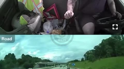 Caught on Dash Cam: Speeding Car Clips Guardrail & Spins Out in North Carolina 🚗💥