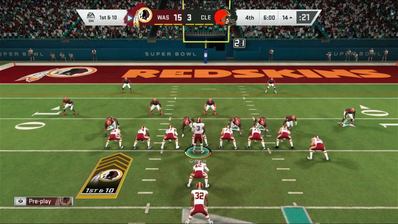 MADDEN 20 Superbowl , REDSKINS VS BROWNS