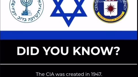 Did you know? CIA/Rothschild’s Israel/Mossad