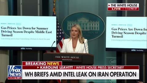 Breaking⛔️WHITE HOUSE BRIEFS AMID INTEL LEAK ON IRAN OPERATION