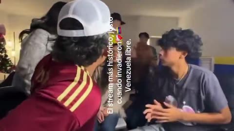 These young Venezuelans were streaming when they found out the news about the US strike on Venezuela