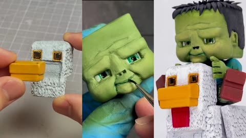 Creating Chicken Jockey and Lava Chicken with Clay A Minecraft Movie