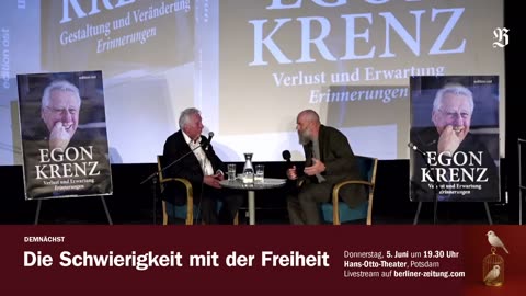 LIVE | Verlust und Erwartung | Egon Krenz im Gespräch mit Holger Friedrich
