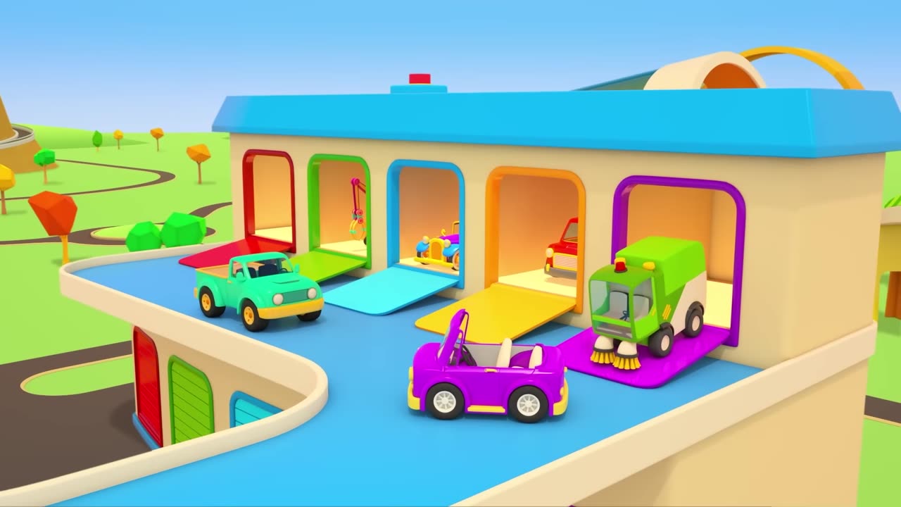 The puppy and a kitten ask Helper cars for help! New rescue adventures of street vehicles and cars.