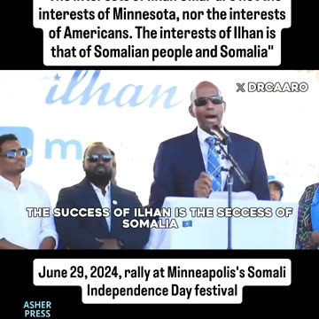 Former Somali PM: the interests of ilhan omar are the interests of Somalia, not Americans