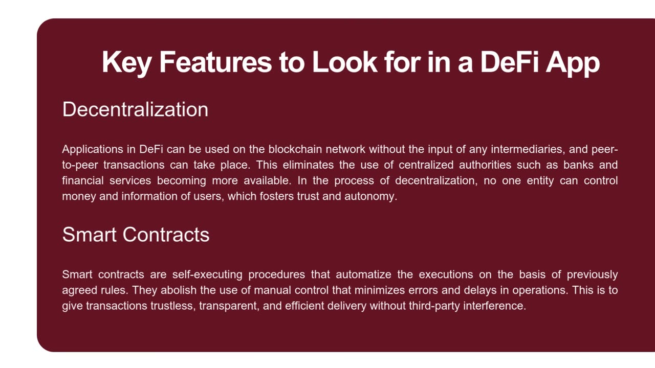What Are the Key Features to Look for in a DeFi App?