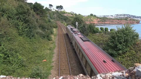 Paignton bus station walks to Agatha Christie monument Torquay. The coastal walk.