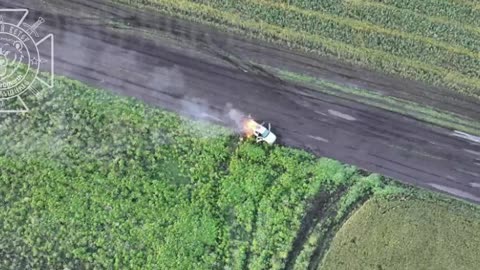 🚁💥 Ukraine Russia War | Russian POV: Fiber-Optic Drone Hits Ukrainian Pickup with Soldiers | RCF