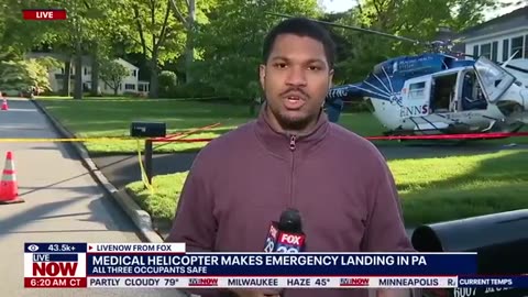 EMERGENCY LANDING: PennSTAR medical helicopter lands on PA lawn