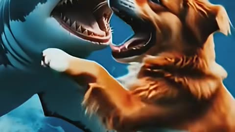 The brave dog who fought a shark to save baby