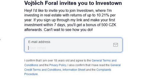500 Kč Bonus za Registraci & Investici na Investown #Shorts