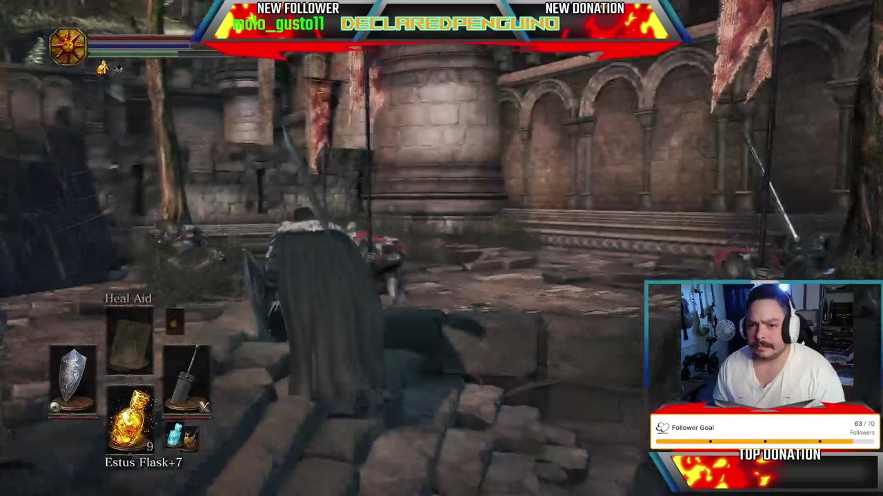 Lets Play Dark souls 3 pt.10 Still Getting Wrecked by the Nameless King