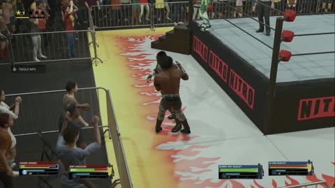 wwe 2k25 211 universe Kofi Kingston and Xavier Woods VS Bubba Ray Dudley and D Von Dudley