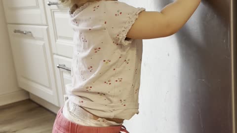 Baby Kayla Tries to Start the Washing Machine 😅🧺