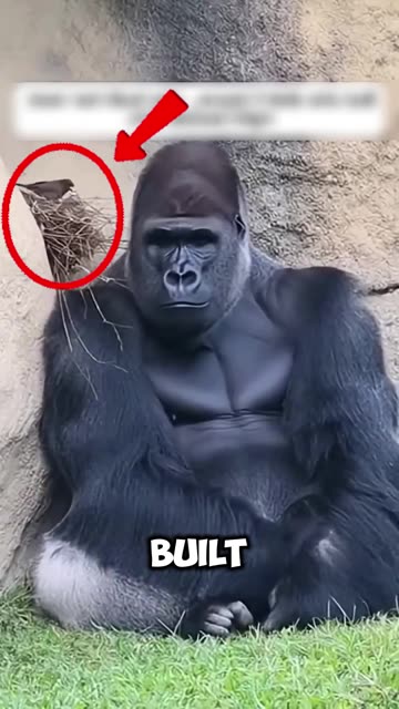 everyone screamed when a tiny injured bird fell into the gorilla enclosure