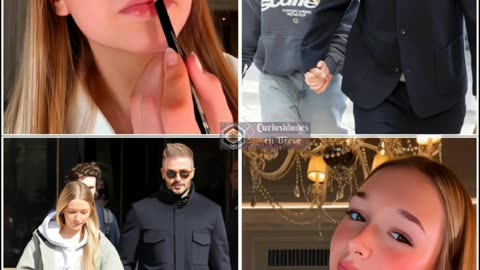When Harper Beckham does her father's makeup; "You look so beautiful!"