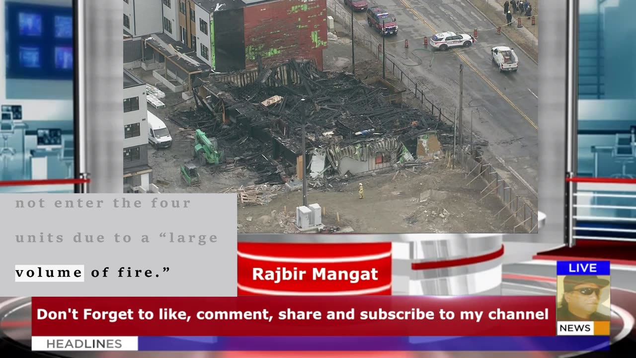Fire destroys part of townhouse development under construction in Markham