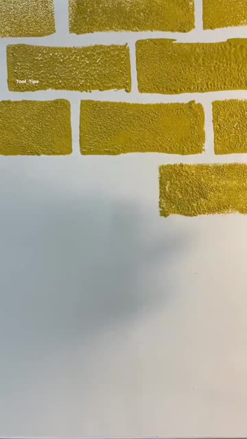 DIY Yellow Brick Pattern Wall Painting Technique
