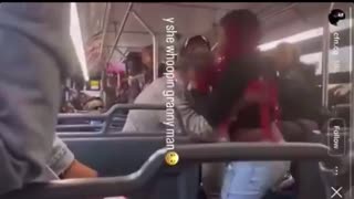 Black brutally pulverizes an elderly lady on the bus nobody comes to help