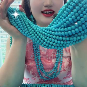 20250707-7 Sleeping Beauty Turquoise Bead Strand: Dancing Azure Spirits on the Wrist