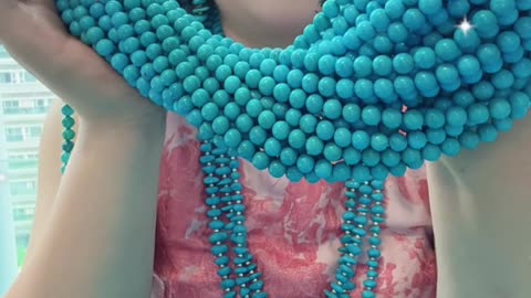 20250707-7 Sleeping Beauty Turquoise Bead Strand: Dancing Azure Spirits on the Wrist