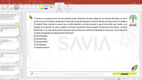SAVIA REGULAR 2025 | Semana 02 | Economía