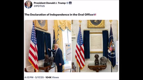 Declaration of Independence in Trump's Office