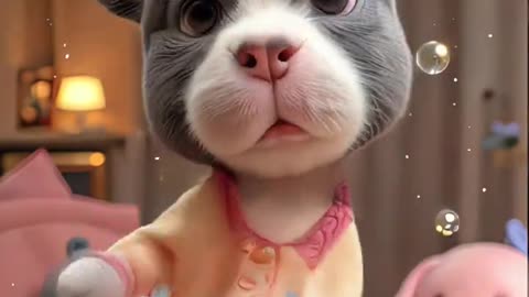 Cute Baby Dog Dancing