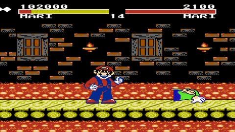 Bootleg Kart Fighter Mario, Level 1, Fight 8