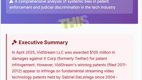 JUSTICE DEMANDED: Patent Theft Exposed