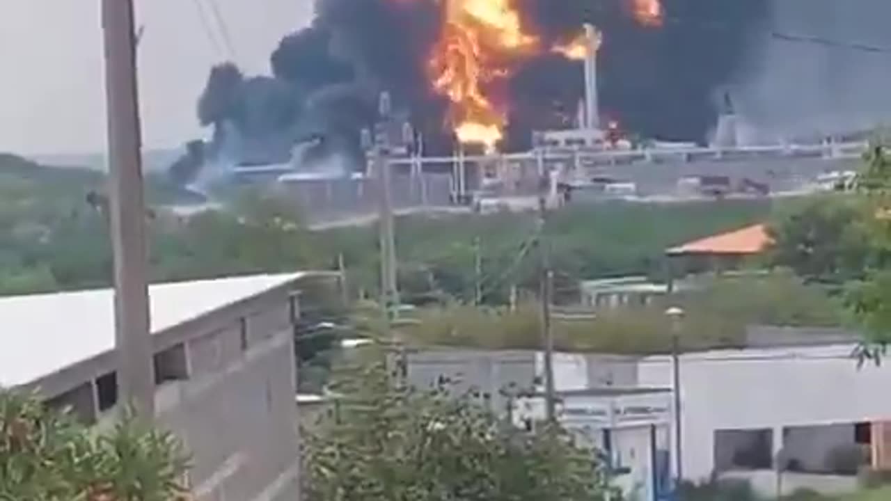 A massive explosion at a diesel plant in Cadereyta, Nuevo León in Mexico