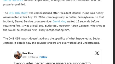 Secret Service Snipers Didn’t Meet Requalification Requirements in 2024