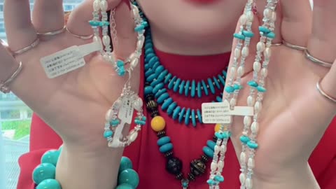 250515-8 Sleeping Beauty Turquoise & Pearl Set: Elegance Overload