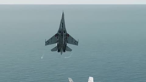 Su-27 Carrier Landing with Cobra Maneuver ✈️🔥 | Insane Pilot Skills
