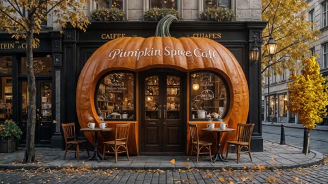 🎃 Autumn Smooth Jazz – Relaxing Music at the Pumpkin Spice Café 🎃