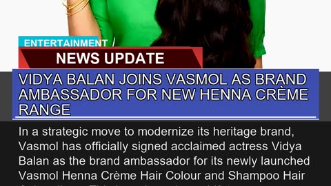 Vidya Balan Joins Vasmol as Brand Ambassador for N