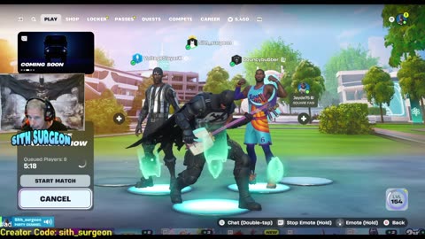 Sith_surgeon - Family Friendly Fortnite Live Stream. Customs.