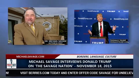 Donald Trump Interview with Michael Savage on The Savage Nation - 11-18-15