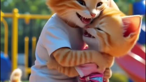 A kitten lost his mom at birth… now he protects his little sister with all his heart 🐾💔👶"