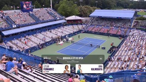 La Finale de la WTA du Mubadala City DC Open 2025 Anna Kalinskaya VS Leylah Annie Fernandez