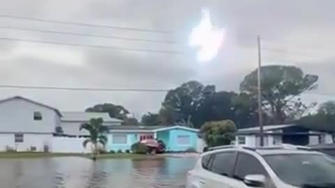 Wild Moving Plasma Discharging on Hydro Wires