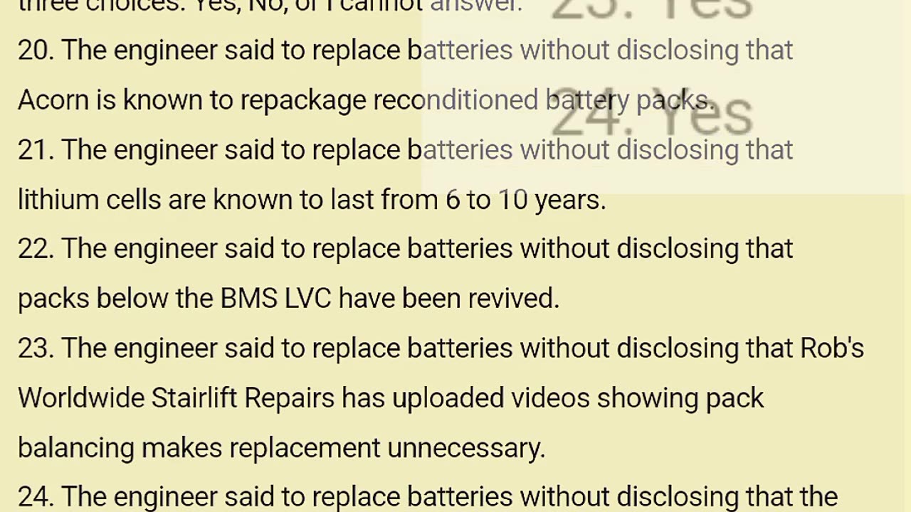 The engineer said to replace batteries without disclosing that the incorrect method of pulling out